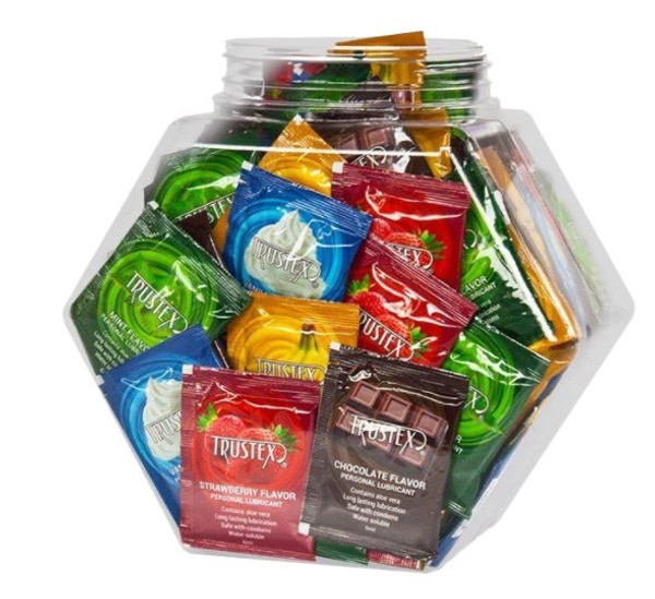 Trustex Assorted Flavors 144 Pc Bowl hexagon jar