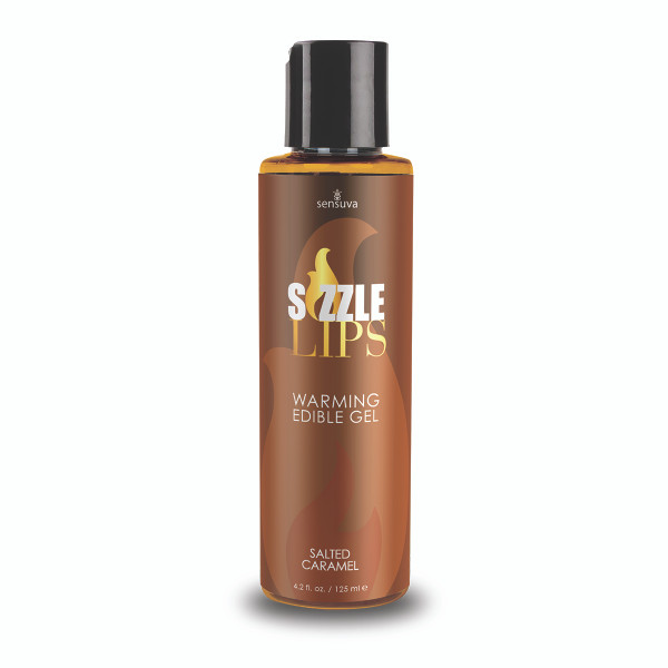 Sizzle Lips Salted Caramel Warming Gel 4.2 Oz bottle