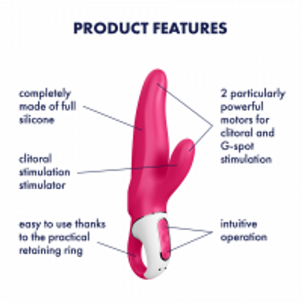 Satisfyer Vibes Mr. Rabbit Pink Vibrator Image2