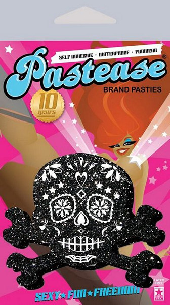 Pastease Skull Black Glitter Candy Image 1