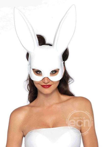 Bondage Bunny Mask - O/S - White Image 1