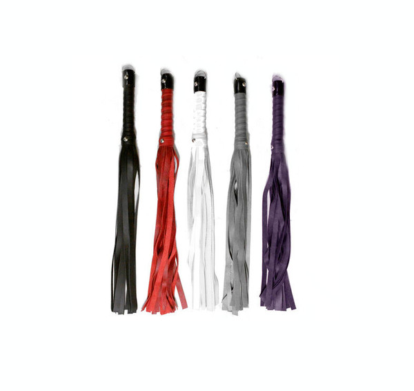 24" Classic Leather Flogger - Purple