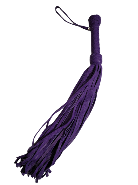 Real Leather Flogger - Purple