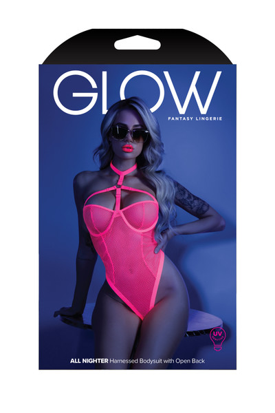 ALL NIGHTER Harness Bodysuit with Snap Closure ML