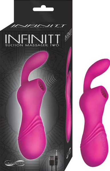 Infinitt Suction Massager Two Pink silicone box and vibrator