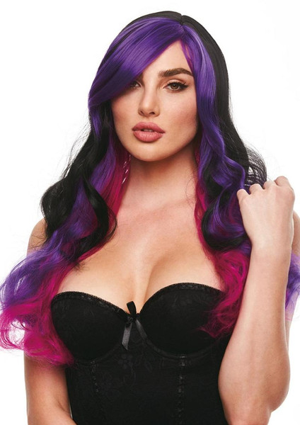 BRANDI WIG-BLACK/PURPLE