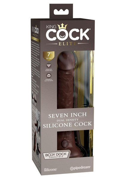 King Cock Elite 7in Cock Chocolate