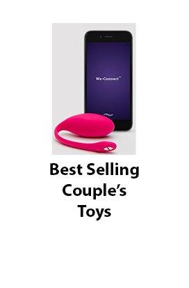 image of we-vibe toy with phone app with caption reading Best Selling Couple's Toys