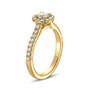 Runde Diamant Kissen Halo Verlobungsring