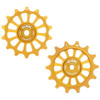 Kogel Bearings 14/14T Hybrid Ceramic Pulley Set SRAM 12, Cross, Gold