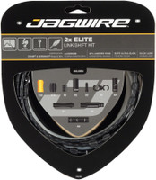 Jagwire 2x Elite Link Shift Cable Kit SRAM/Shimano with Polished Ultra-Slick Cables black sport factory