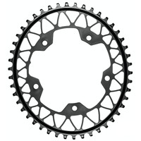 absoluteBLACK 5x110BCD Gravel 1X Oval Chainring, 48T - Black