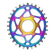 absoluteBLACK Shimano Direct Mount Oval Chainring, 32T - PVD Rainbow