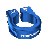 Wheels Mfg Bolt-On Seatpost Collar, 29.8mm, Blue