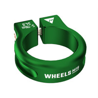 Wheels Mfg Bolt-On Seatpost Collar, 34.9mm, Green