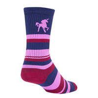Sockguy Pink Unicorn Crew Socks, 9-13, Blue/Pink