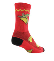 Sockguy Taco Tuesday Crew Socks, 9-13, Red