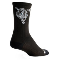 Sockguy Wolf SGX6 Socks, 9-13, Black