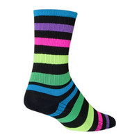 Sockguy Night Bright SGX6 Socks, 5-9, Black
