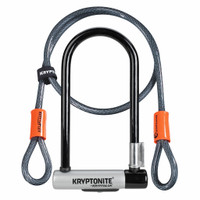 Kryptonite Kryptolok Standard U-Lock w/ Flex Cable, 4"x9", 12.7mm