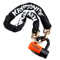 Kryptonite New York Cinch Ring Chain 1275 & EVS4 Disc Lock, Blac