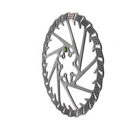 Galfer 203mm Rotor, 6-Bolt , 2.0mm, Shark, Silver