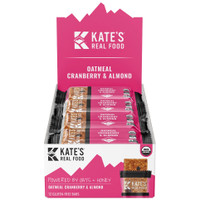 Kate's Real Food Energy Bar 2.2oz, 12/Box - Oatmeal Cranberry Almond