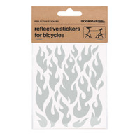 Bookman Visibility Reflective Stickers, Flames, White