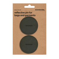 Bookman Visibility Reflective Pins, Black, Pair