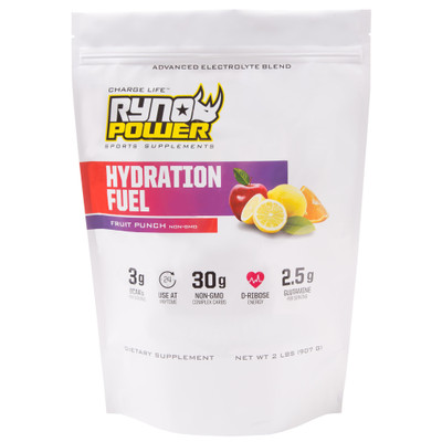 Ryno Power Hydration Fuel Powder, 1lbs, Fruit Punch