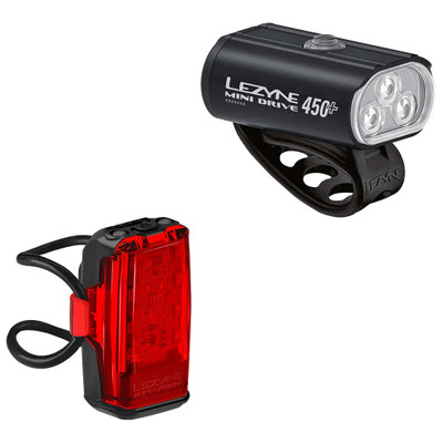 Lezyne Mini Drive 450+ and KTV Drive Pro+ Light Pair, Black