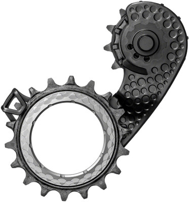 absoluteBLACK HOLLOWcage Oversized Derailleur Pulley Cage for Shimano 9100 / 8000 - Ceramic Bearings, Carbon Cage, Titanium, sport factory