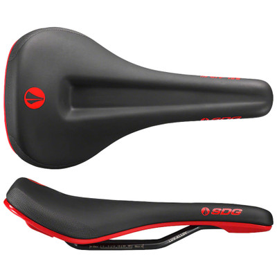 SDG Bel-Air V3 Max Saddle, Lux-Alloy Rails, Black/Red
