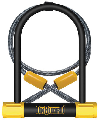OnGuard Bulldog DT U-Lock w/ Cbl, 114mm x 228mm (1219mm Cbl)