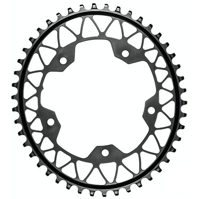 absoluteBLACK 5x110BCD Gravel 1X Oval Chainring, 48T - Black