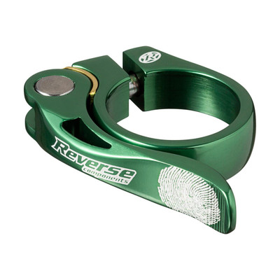 Reverse Long Life Q/R Seatpost Clamp, 34.9mm, Dark Green