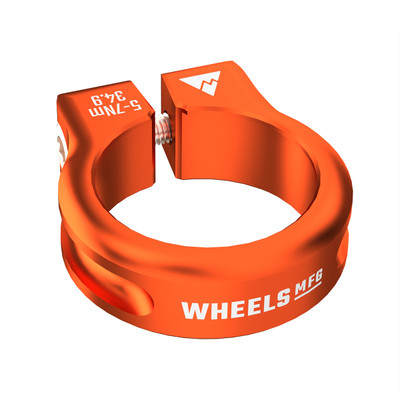 Wheels Mfg Bolt-On Seatpost Collar, 34.9mm, Orange