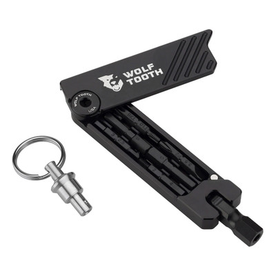 Wolf Tooth Components 6-Bit Hex Wrench Multi-Tool w/ Key Ring, Black