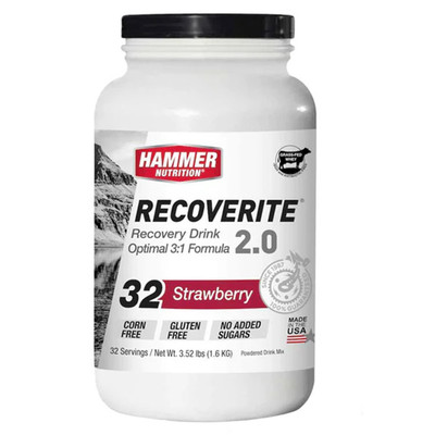 Hammer Nutrition Recoverite, Strawberry 2.0, 32 Servings