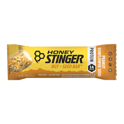 Honey Stinger Nut and Seed Bar, Peanut Sunflower Seed, 12/Count