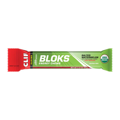 Clif Bloks Energy Chews, Salted Watermelon, 18/Count