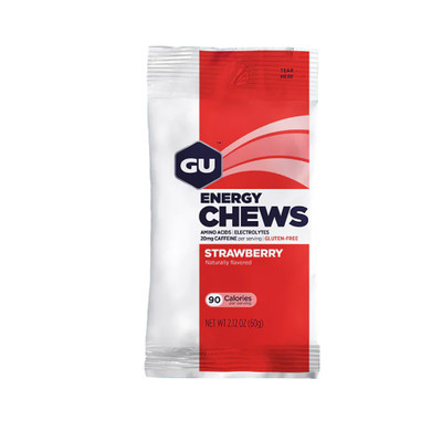 GU Energy Chews, Strawberry, 12/Count