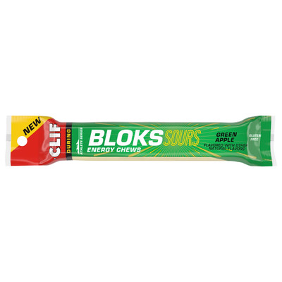 Clif Bloks Energy Chews, Green Apple, 18/Count