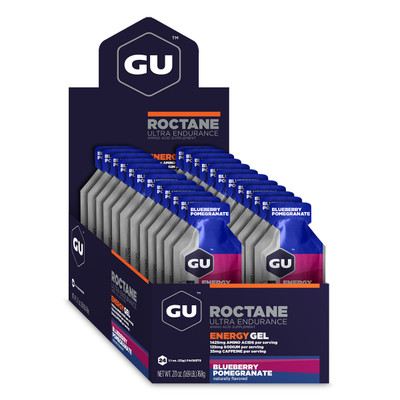 GU Roctane Energy Gel, Blueberry Pomegranate, 24/Count