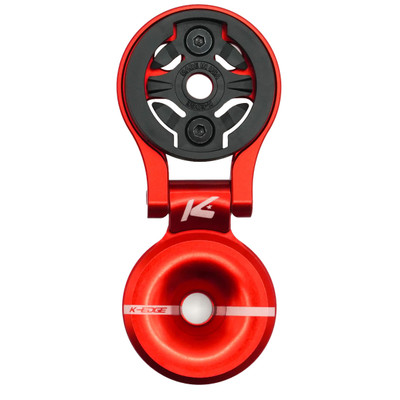 K-Edge Garmin Race Stem Mount w/ Top Cap, Adjustable, Red
