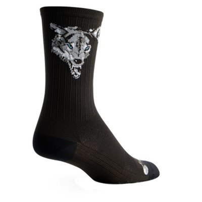 Sockguy Wolf SGX6 Socks, 9-13, Black