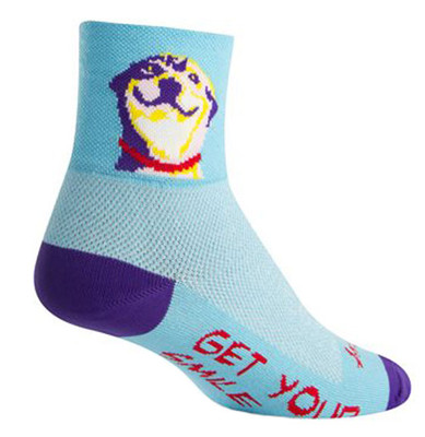 Sockguy Grin Socks, 9-13, Blue
