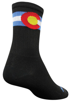 Sockguy Colorado SGX6 Socks, 5-9, Black