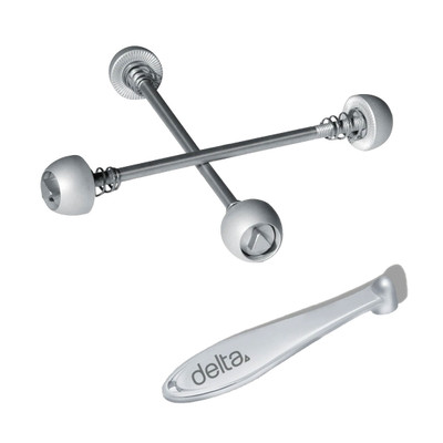 Delta HubLox Anti Theft Bolt-On Wheel Skewers, F/R, Silver