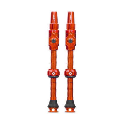 Muc-Off Big Bore Lite Tubeless Valve, 75mm, Pair - Orange  NLS